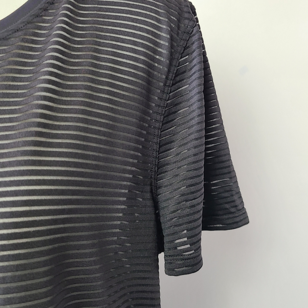 Lululemon Athletica All Love Crew Striped Short Sleeve Semi Sheer Shirt - Picture 4 of 6